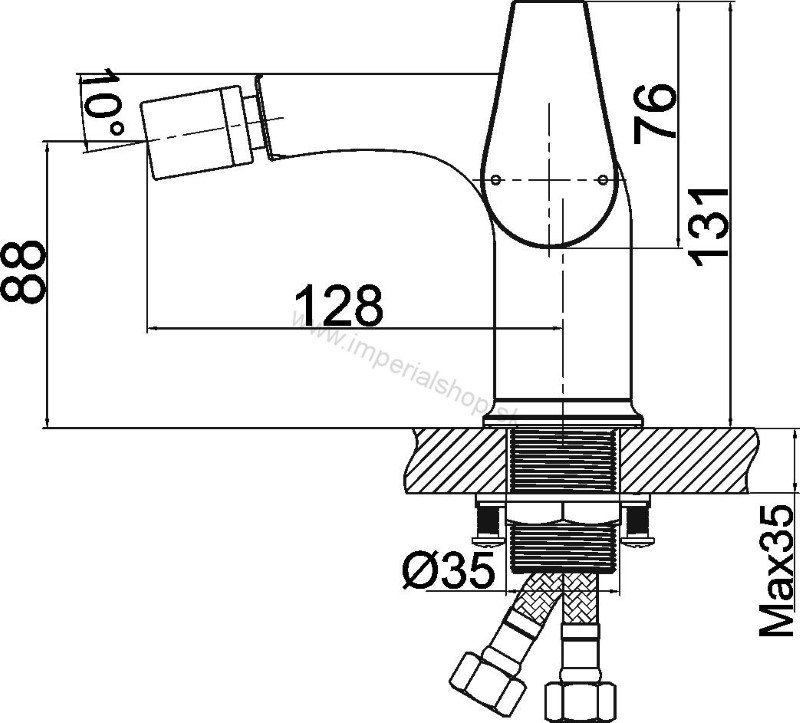 NOVA Bidetová batéria s odpadovou súpravou 42011,0