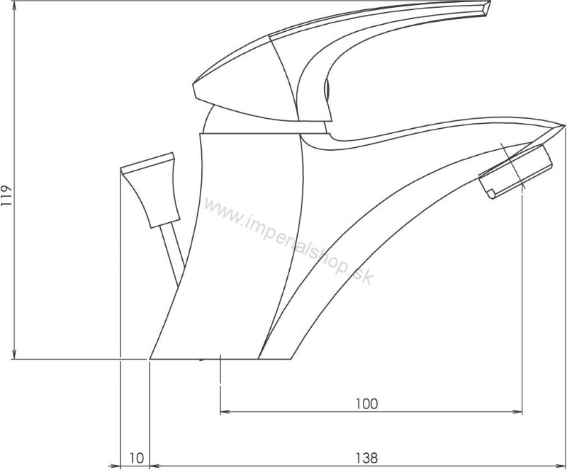 NOVA Umývadlová batéria bez výpusti Metalia 57 chróm 57001/1,0