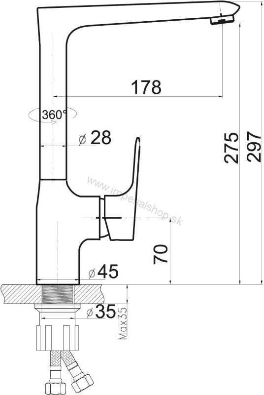 NOVA Drezová stojanková batéria 97713,0