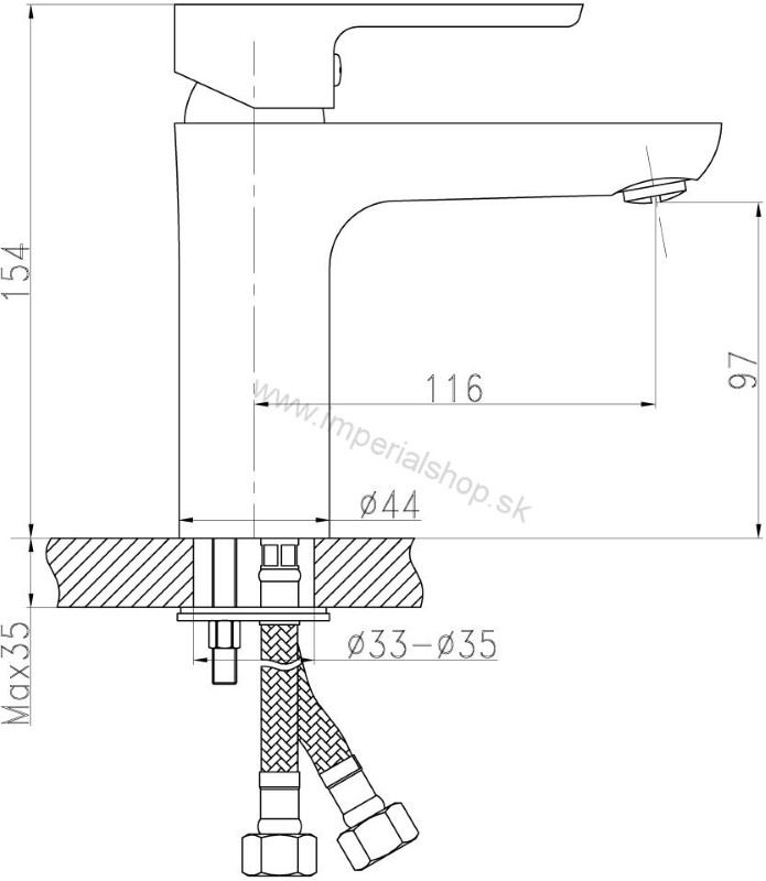 NOVA Umývadlová batéria s odpadovou súpravou 98001,0