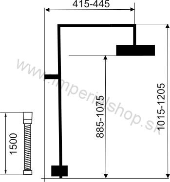 NOVA Sprchová súprava ku sprchovej batérii s horným vývodom
