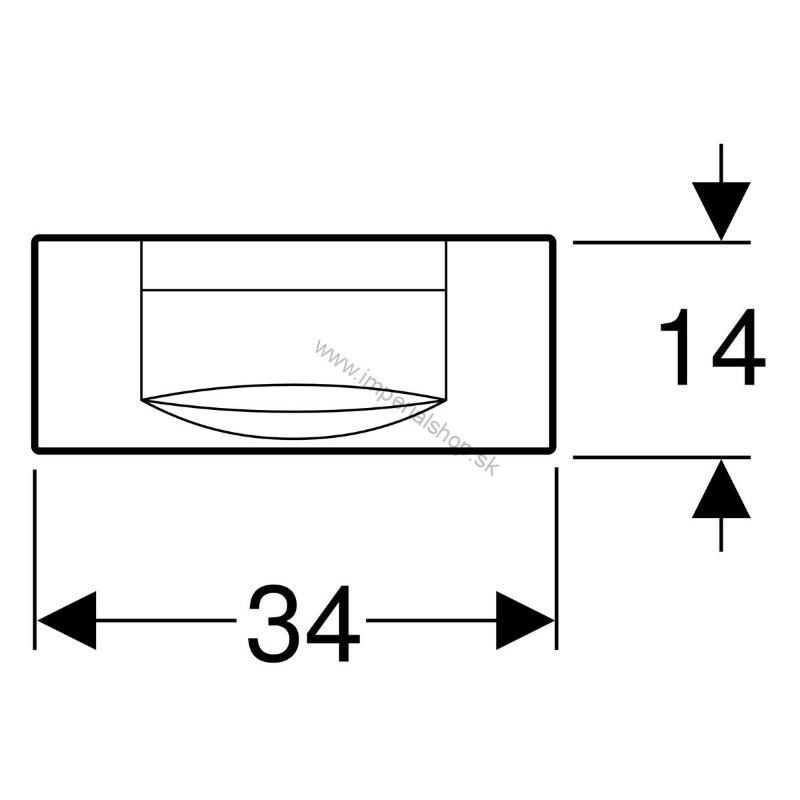 GEBERIT Ovládacie tlačidlo Geberit 300T, pre Štart - Stop splachovanie biele 115.333.11.1