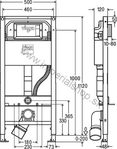 VIEGA Prevista Dry-WC prvok model 8522 - 771980