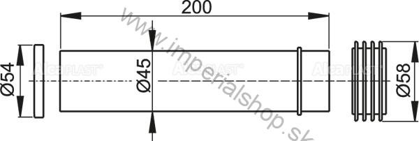 ALCADRAIN M901 Tesnenie prívodu + vývodka + vrapová vložka 45×58×25