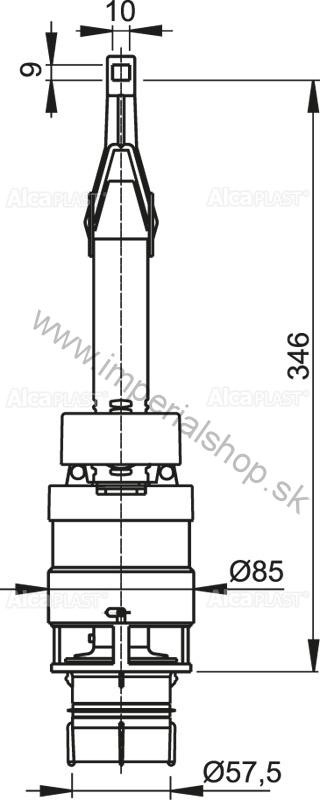 ALCADRAIN A06 Vypúštací ventil pre predstenové inštalačné systémy