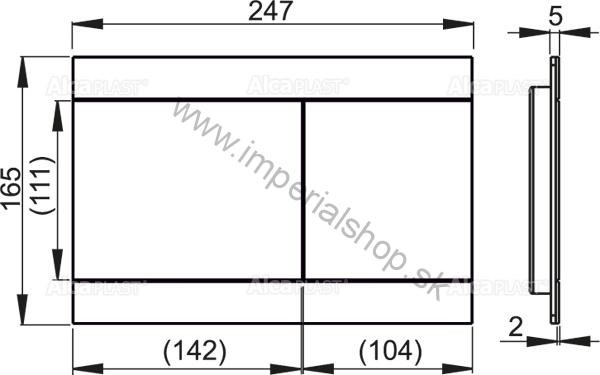 ALCADRAIN FUN WHITE Ovládacie tlačítko - nerez/biela lesk