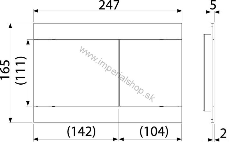 ALCADRAIN FUN-ANTIC Ovládacie tlačítko - bronz-antic