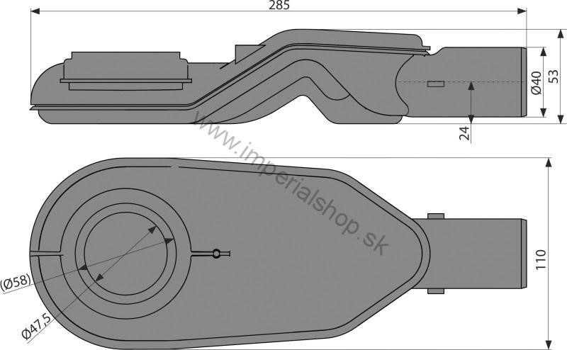 ALCADRAIN P142 Extra-nízky sifón DN40 pre žľab