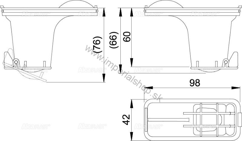 ALCADRAIN P095 Sada kombinovaných zápachových uzáver pre nerezové žľaby