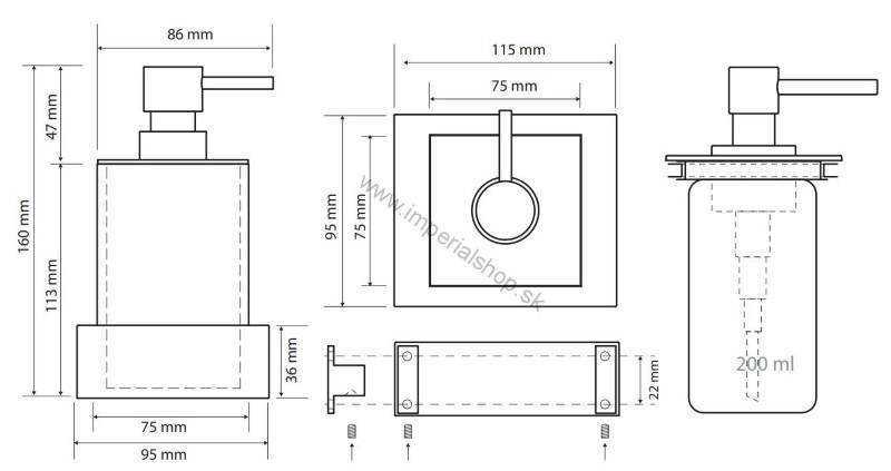 BEMETA GAMMA Dávkovač mydla 145509012