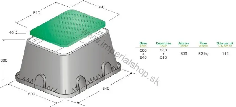Šachta pre závlahové ventily JUMBO