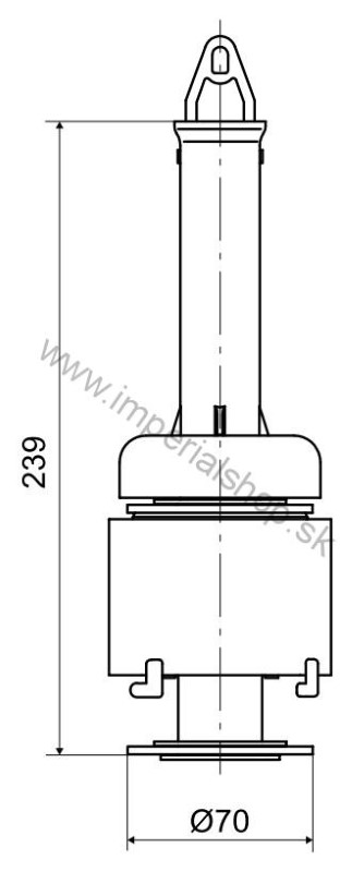 Vypúšťacie WC zariadenie 2-polohové P-2466B/I