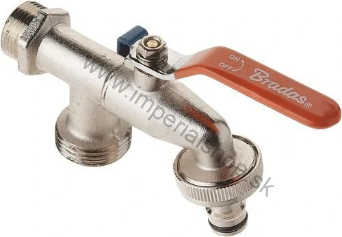 Mosadzný ventil záhradný 1/2" x 3/4" dvojitý