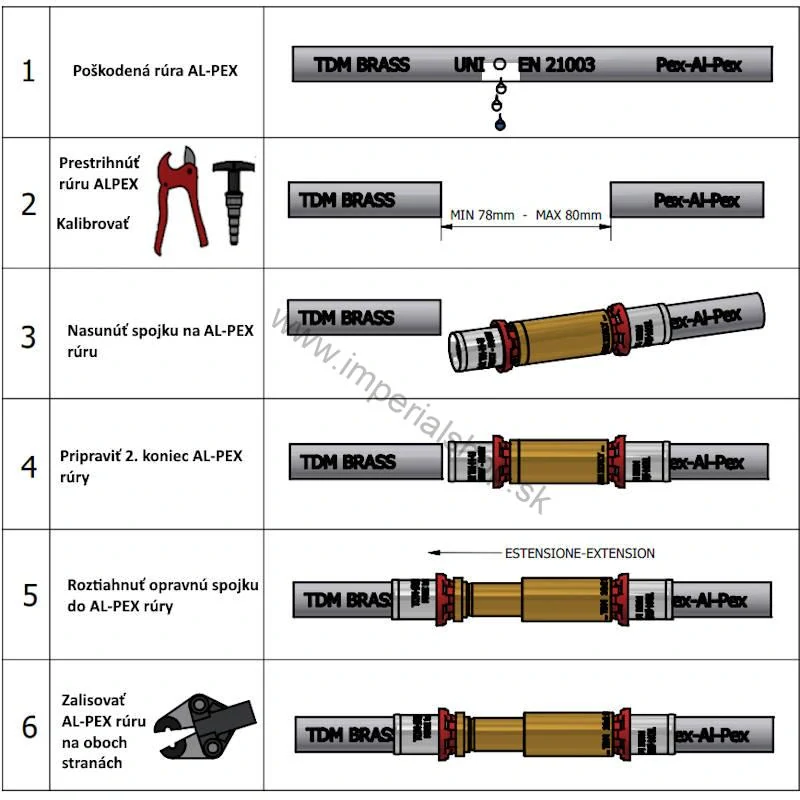 Lisovacia PEX spojka 20 x 20 teleskopická (100-130mm)
