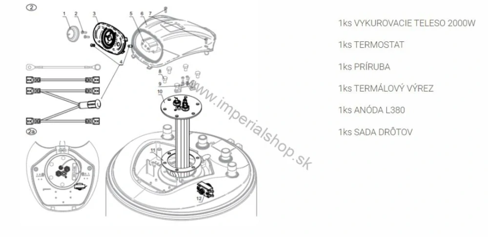 ELIZ ohrievacie teleso THV 80-120 - PET 2 kW