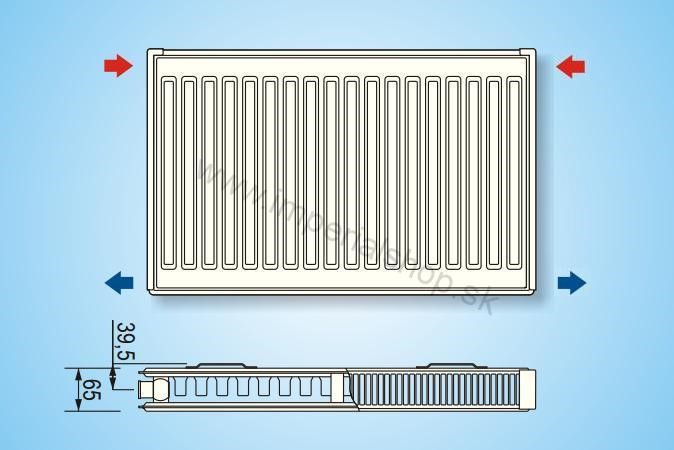 KORAD Radiátor 21K 600/400