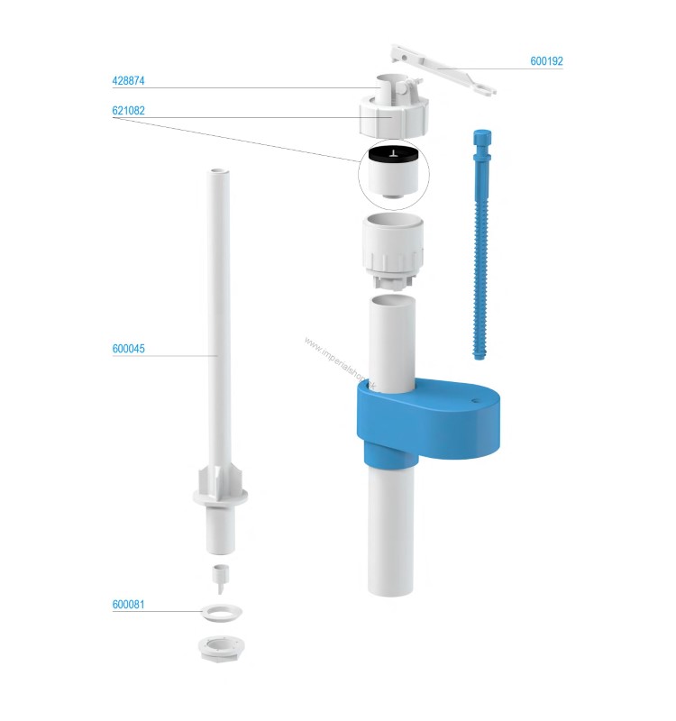 Plavákový WC ventil spodný 1/2" T-2439