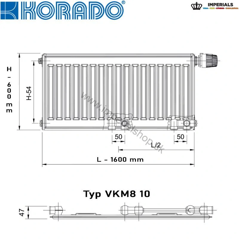 KORADO Radiátor 10VKM8 600/1600