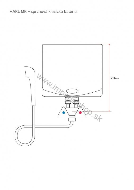 HAKL MK-2 207 + 200cm sprchová batéria