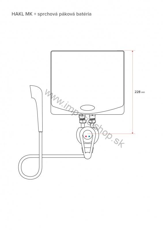 HAKL MK-2 207 + 150cm sprchová batéria páková