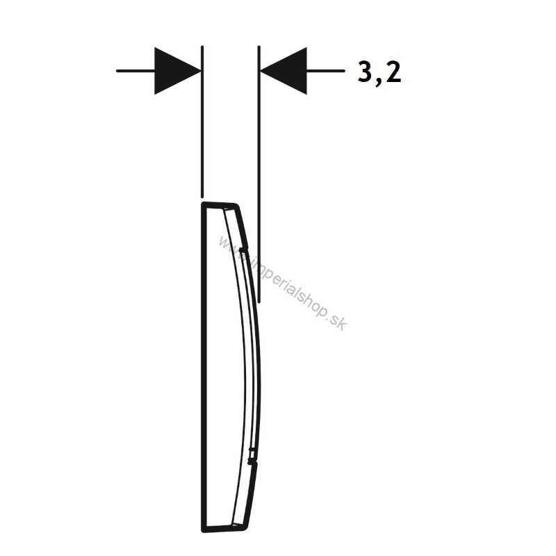 GEBERIT Ovládacie tlačidlo Geberit Twinline30, pre dvojité splachovanie biele 115.899.KJ.1