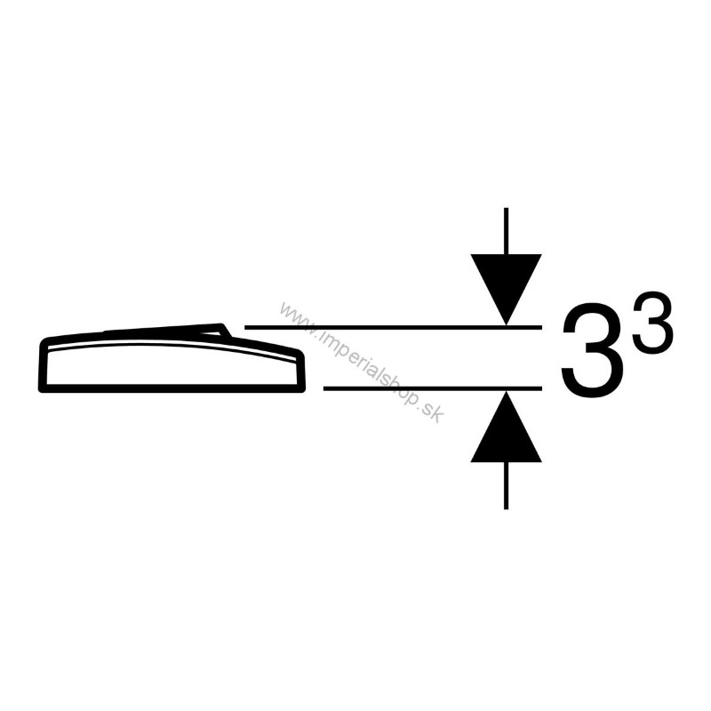 GEBERIT Ovládacie tlačidlo Geberit 300T, pre Štart - Stop splachovanie biele 115.333.11.1