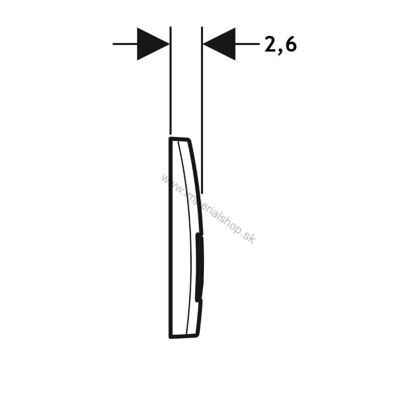 GEBERIT Ovládacie tlačidlo Geberit Delta50, pre dvojité splachovanie Alpská biela 115.119.11.1