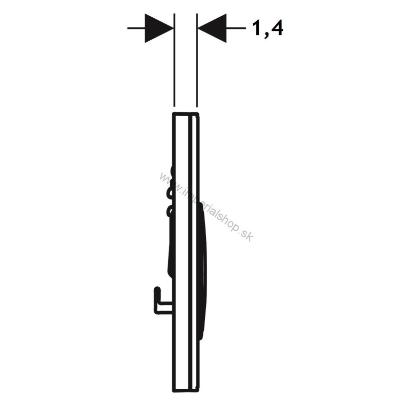 GEBERIT Ovládacie tlačidlo Geberit Sigma21, pre dvojité splachovanie, kovová farba, pochrómované biele / chróm 115.884.SI.1