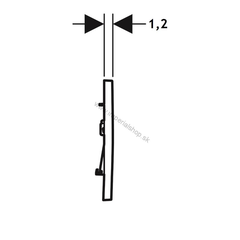 GEBERIT Ovládacie tlačidlo Geberit Sigma30, pre dvojité splachovanie s lesklým / matným pochrómovaním 115.883.KH.1