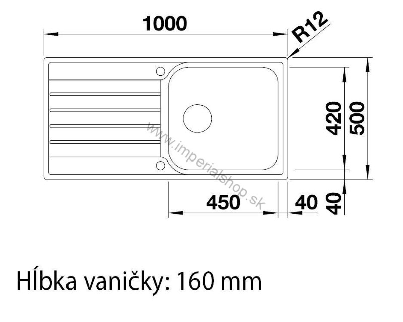 BLANCO LEMIS 45 S-IF Mini leštená nerez 525115