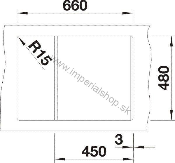 BLANCO METRA 45 S Compact sivá skala 519562