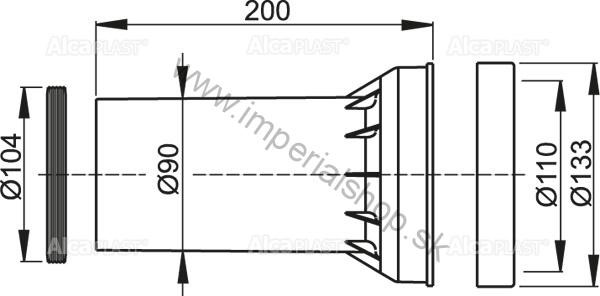 ALCADRAIN M900 Pripojovacia sada pre závesné WC