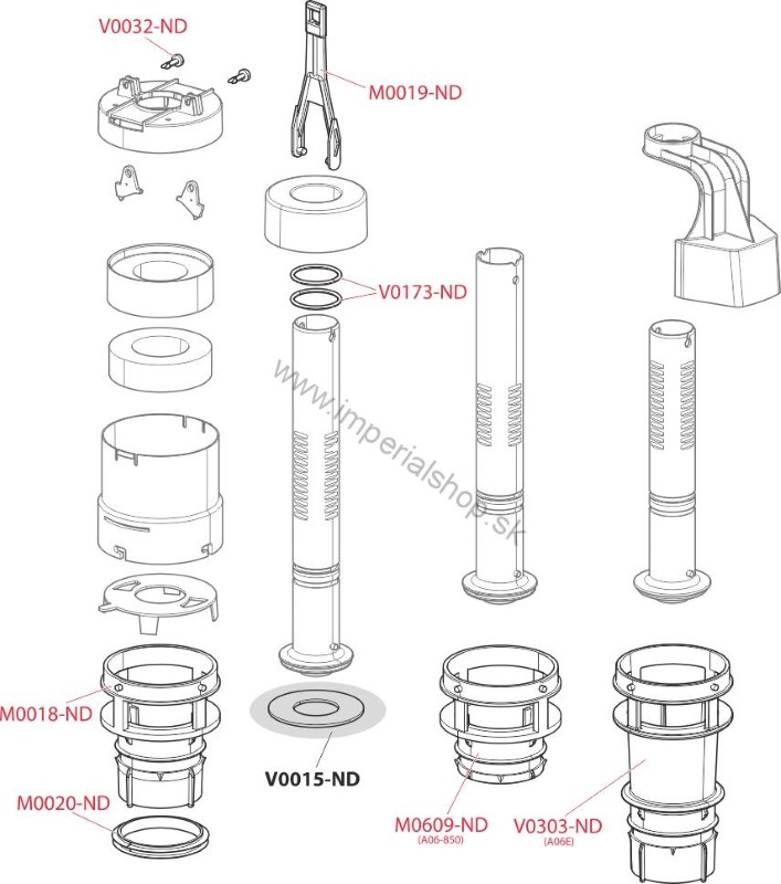 ALCADRAIN A06 Vypúštací ventil pre predstenové inštalačné systémy