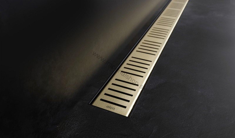 ALCADRAIN APZ10BLACK-850BRASS Podlahový žľab
