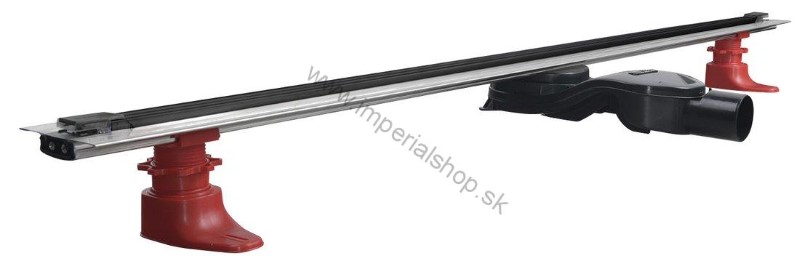 SLIM SPRING BLACK nerezový sprchový kanálik s roštom, 250-1200mm