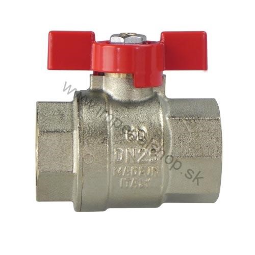 Guľový ventil VODA 1/2" FF motýľ