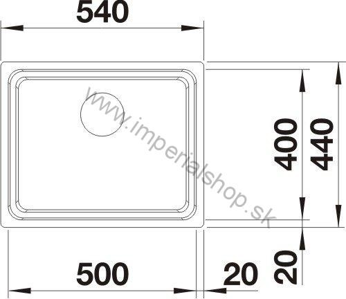 BLANCO ETAGON 500-IF hodvábny lesk, bez tiahla 521840