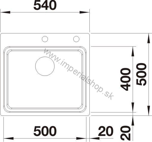 BLANCO ETAGON 500-IF/A s tiahlom hodvábny lesk s tiahlom 521748