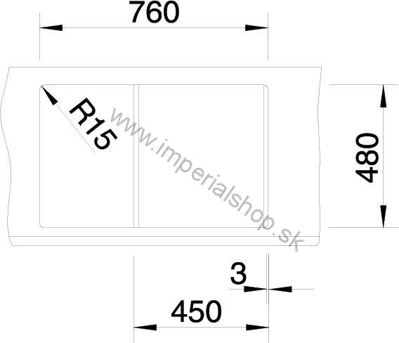 BLANCO METRA 45 S biela 513187