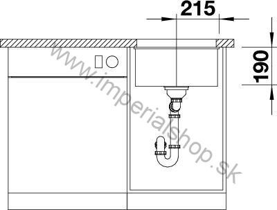 BLANCO SUBLINE 400-U sivá skala 523423