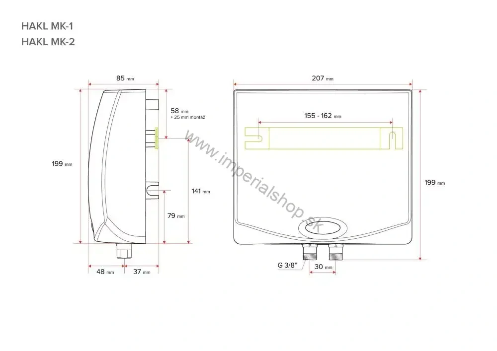 HAKL MK-1 135 + 15cm drezová batéria páková