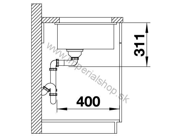 BLANCO SUBLINE 500-U magnólia lesklá