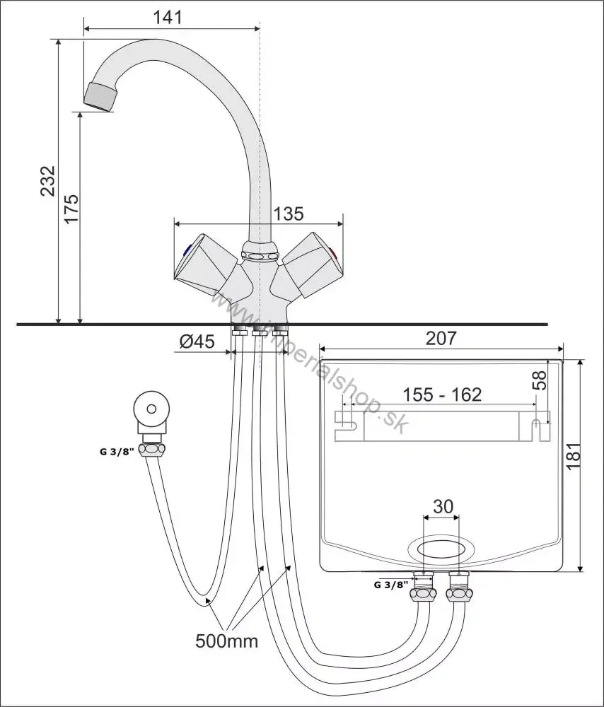 HAKL MK SET 4,5kW ohr. so stojankovou klas. bat., 22cm IconicLine
