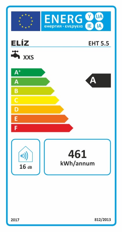 ELIZ EHT 5,5 - energetický štítok