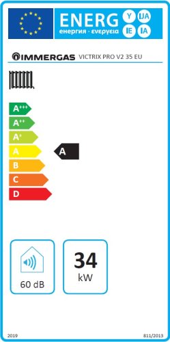 Immergas VICTRIX PRO V2 55 EU - energetický štítok