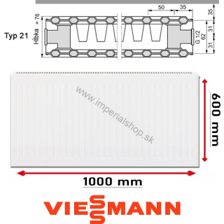 VIESSMANN Radiátor Typ 21 600/1000