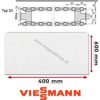 VIESSMANN Radiátor Typ 20 600/400