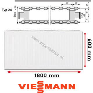 VIESSMANN Radiátor Typ 20 600/1800