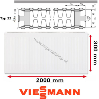 VIESSMANN Radiátor Typ 22 300/2000