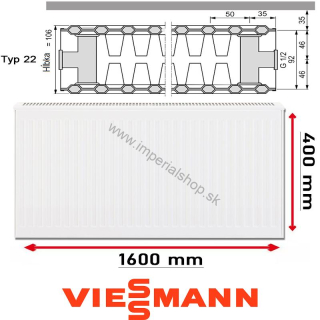 VIESSMANN Radiátor Typ 22 400/1600